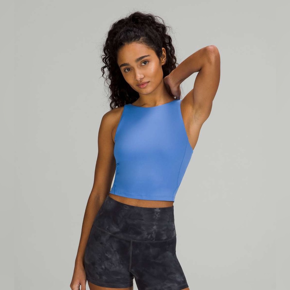 lululemon athletica Blue High-Neck Tank Top